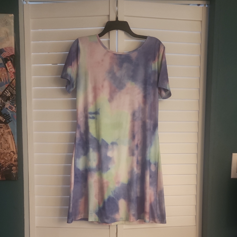 Multicolor Tie-Dye Women's Dress